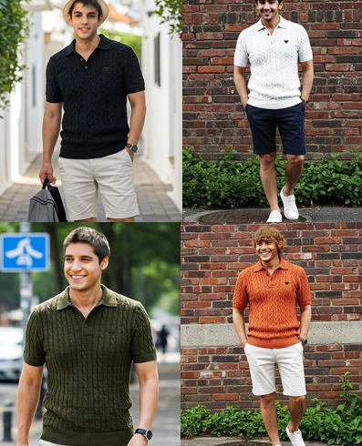 프라다 꽈베기 버튼 카라반팔니트