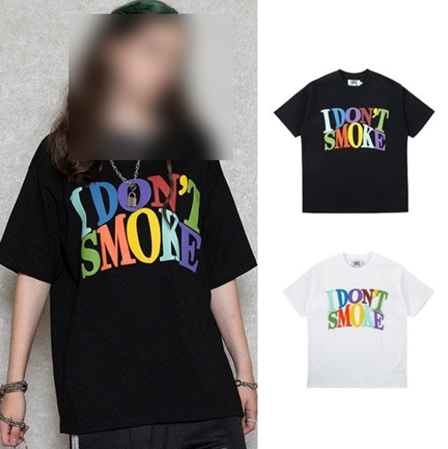 디올 레인보우 컬러나염 반팔티